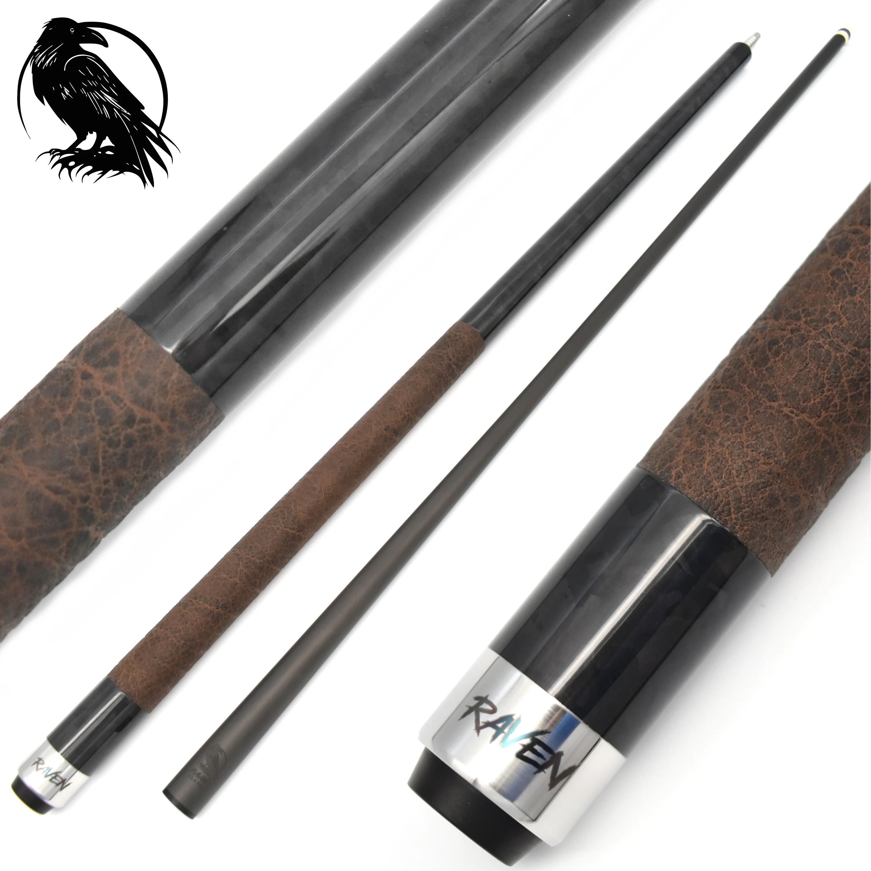 Carbon Fiber Forged (F1) Leather Wrap (Brown) - Natural